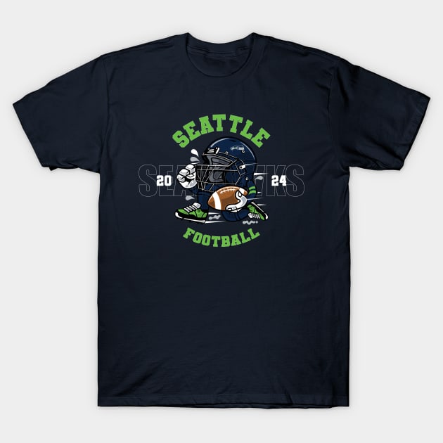 Seattle Football T-Shirt by Nagorniak